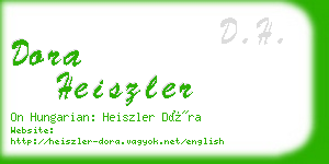 dora heiszler business card